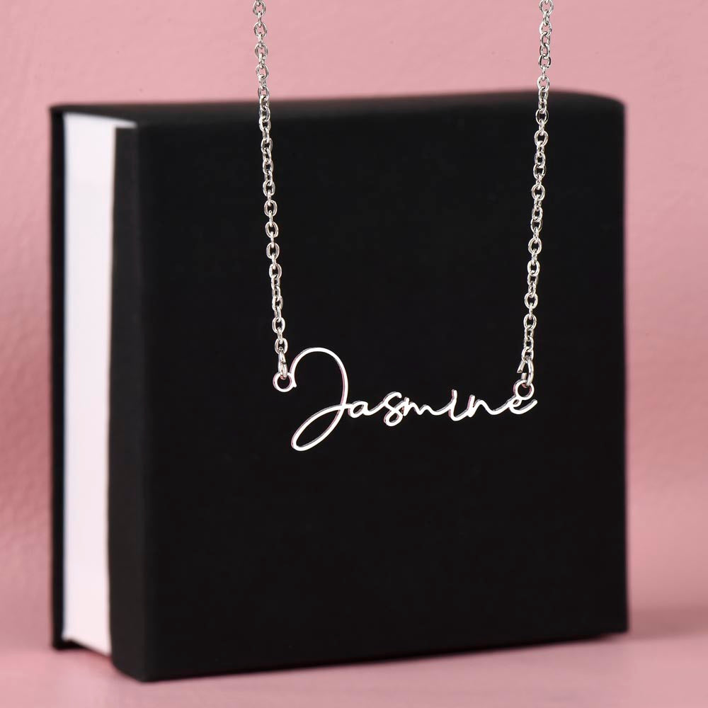 Signature Name Necklace For Her, Birthday , Anniversary Gift For Her, Women Name Necklace, Gift For Wife Daughter Mom Etc.