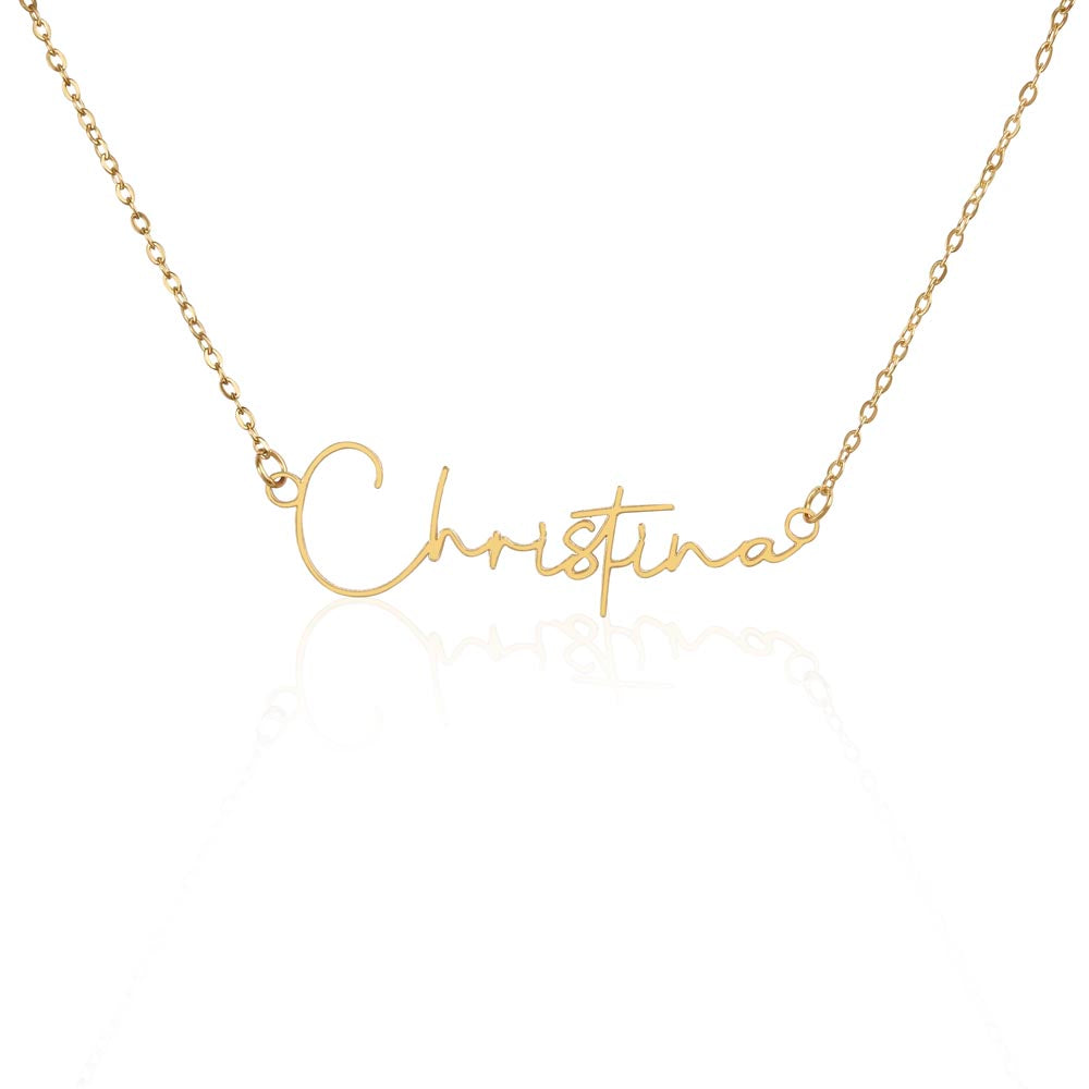 Signature Name Necklace For Her, Birthday , Anniversary Gift For Her, Women Name Necklace, Gift For Wife Daughter Mom Etc.