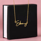 Signature Name Necklace For Her, Birthday , Anniversary Gift For Her, Women Name Necklace, Gift For Wife Daughter Mom Etc.