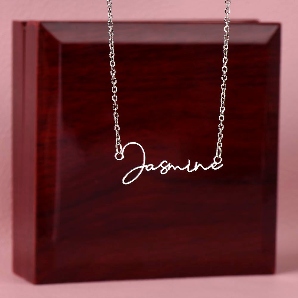 Signature Name Necklace For Her, Birthday , Anniversary Gift For Her, Women Name Necklace, Gift For Wife Daughter Mom Etc.