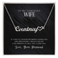 TO MY GORGEOUS WIFE, CUSTOM NAME WITH HEART NECKLACE, GIFT FOR HER, NECKLACE PENDANT WITH MESSAGE CARD, FOR WIFE FROM HUSBAND