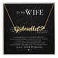 MY WIFE, CUSTOM NAME WITH HEART NECKLACE, GIFT FOR HER, NECKLACE PENDANT WITH MESSAGE CARD, FOR WIFE FROM HUSBAND