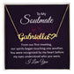 TO MY SOULMATE, CUSTOM NAME WITH HEART NECKLACE, GIFT FOR HER, NECKLACE PENDANT WITH MESSAGE CARD, FOR WIFE FROM HUSBAND