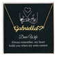 DEAR WIFE, NAME NECKLACE WITH HEART CHARACTER, BIRTHDAY GIFT FOR HER, NECKLACE PENDANT WITH MESSAGE CARD, FOR WIFE FROM HUSBAND
