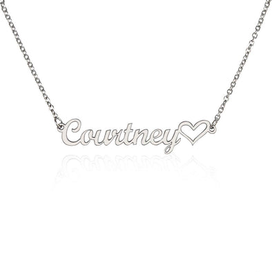 Custom Name Necklace With Heart, Necklace For Her, Birthday , Anniversary Gift For Her, Women Name Necklace, Gift For Wife Daughter Mom Etc.