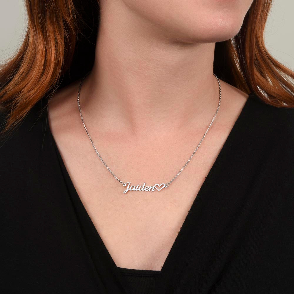 Custom Name Necklace With Heart, Necklace For Her, Birthday , Anniversary Gift For Her, Women Name Necklace, Gift For Wife Daughter Mom Etc.