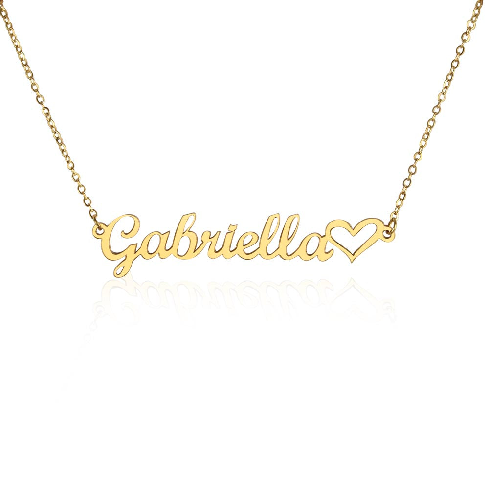 Custom Name Necklace With Heart, Necklace For Her, Birthday , Anniversary Gift For Her, Women Name Necklace, Gift For Wife Daughter Mom Etc.