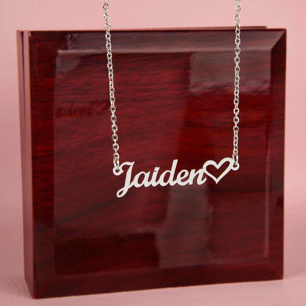 Custom Name Necklace With Heart, Necklace For Her, Birthday , Anniversary Gift For Her, Women Name Necklace, Gift For Wife Daughter Mom Etc.