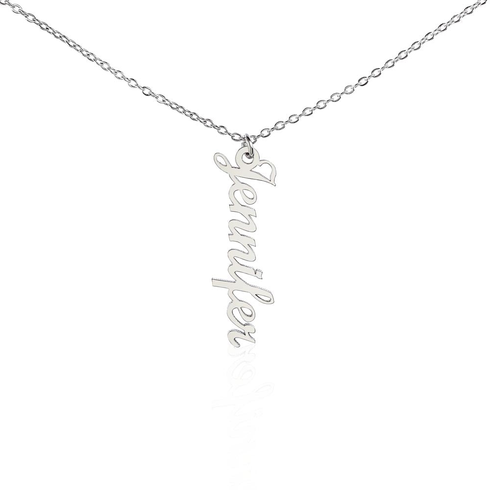 Vertical Name Necklace For Her, Custom Name Necklace, Birthday , Anniversary Gift For Her, Women Name Necklace, Gift For Wife Daughter Mom Etc.