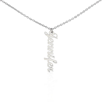 Vertical Name Necklace For Her, Custom Name Necklace, Birthday , Anniversary Gift For Her, Women Name Necklace, Gift For Wife Daughter Mom Etc.
