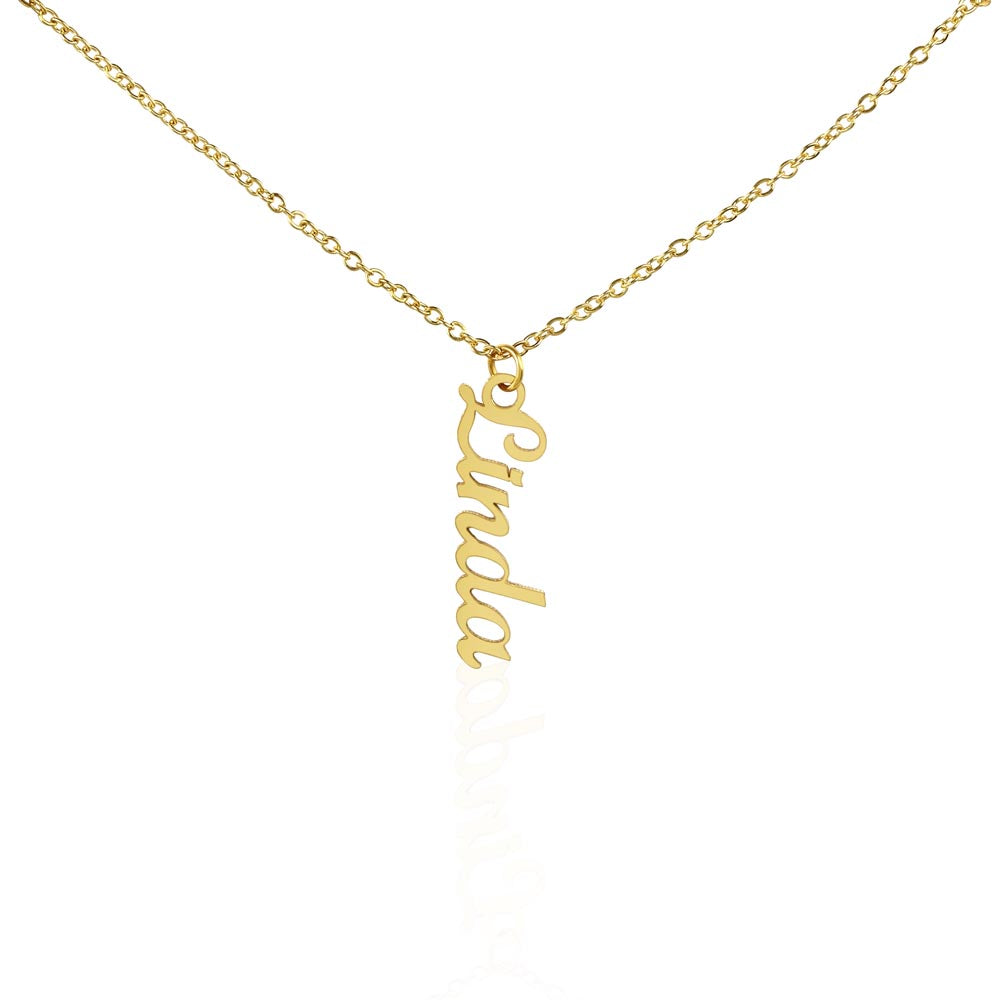Vertical Name Necklace For Her, Custom Name Necklace, Birthday , Anniversary Gift For Her, Women Name Necklace, Gift For Wife Daughter Mom Etc.