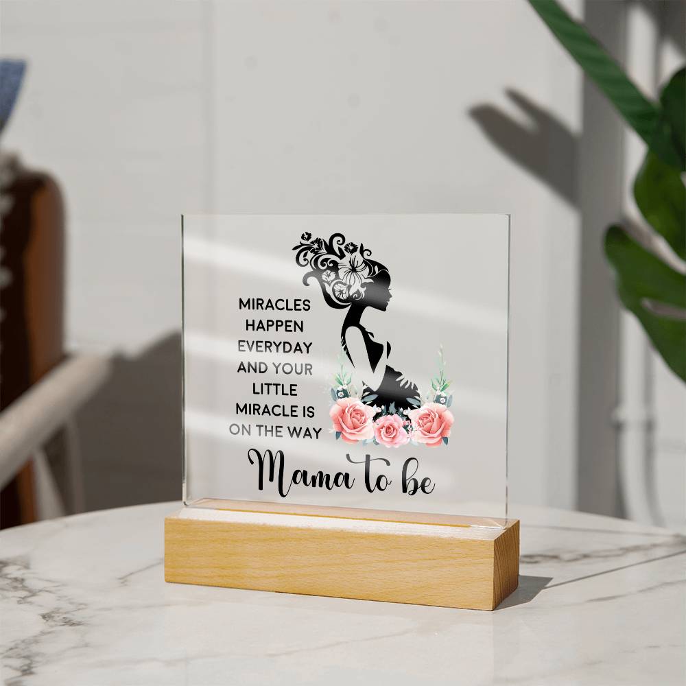 Mother's Day Acrylic LED Night Light, Gifts for Mama, Custom Acrylic Lamp, Custom Light for Mom, First Mothers Day, Mom Birthday Gifts, Unique Birthday Decor For Mama