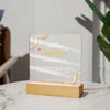 CONGRATULATION ON YOUR GRADUATION, ACRYLIC PLAQUE WITH WOODEN LED BASE, GRADUATION GIFT FOR SON, GRADUATION DESK DECOR, GIFT FOR GRADUATION