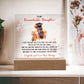 TO MY REMARKABLE DAUGHTER, ACRYLIC SQUARE PLAQUE WITH WOODEN LED BASE, CONGRATULATION ON YOUR GRADUATION, GRADUATION GIFT FOR HER
