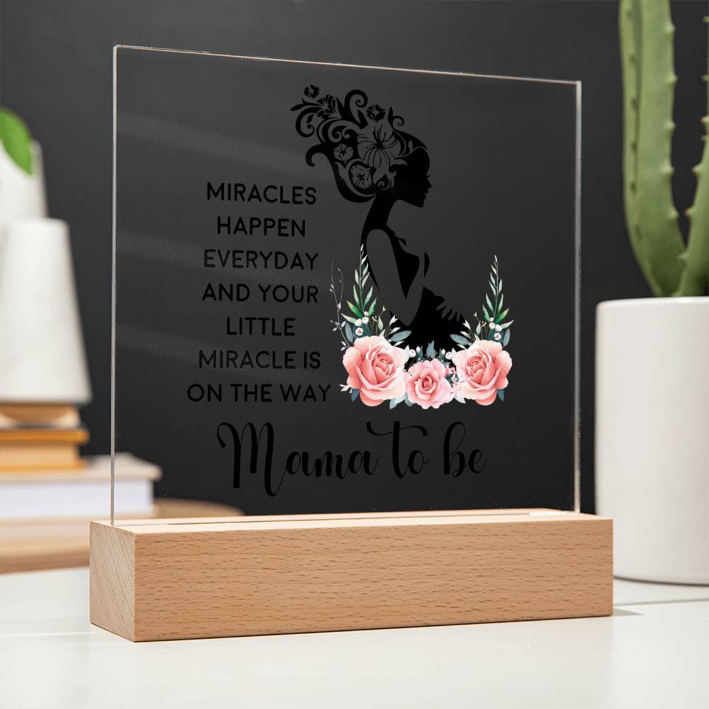 Mother's Day Acrylic LED Night Light, Gifts for Mama, Custom Acrylic Lamp, Custom Light for Mom, First Mothers Day, Mom Birthday Gifts, Unique Birthday Decor For Mama