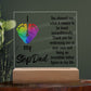 ACRYLIC PLAQUE WITH WOODEN LED BASE, GIFT FOR DAD, FATHERS DAY GIFT, DESK DECOR, DAD GIFT FROM DAUGHTER/SON