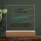 TO MY AMAZING SON, CONGRATULATION ON YOUR GRADUATION, GIFT FOR GRADUATION, ACRYLIC PLAQUE WITH WOODEN LED BASE, GRADUATION GIFT FOR SON