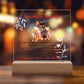 TO MY REMARKABLE DAUGHTER, ACRYLIC SQUARE PLAQUE WITH WOODEN LED BASE, CONGRATULATION ON YOUR GRADUATION, GRADUATION GIFT FOR HER