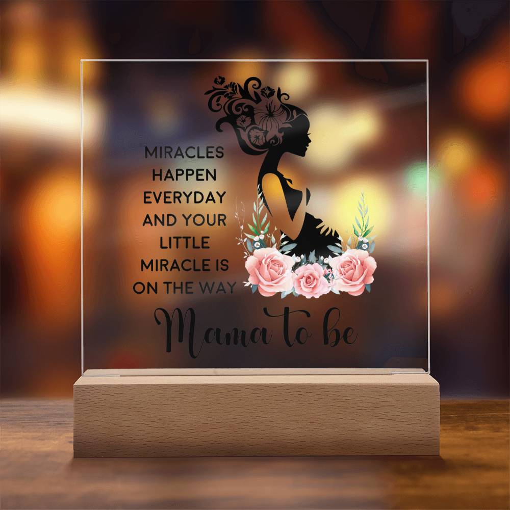 Mother's Day Acrylic LED Night Light, Gifts for Mama, Custom Acrylic Lamp, Custom Light for Mom, First Mothers Day, Mom Birthday Gifts, Unique Birthday Decor For Mama