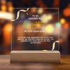 CONGRATULATION ON YOUR GRADUATION, ACRYLIC PLAQUE WITH WOODEN LED BASE, GRADUATION GIFT FOR SON, GRADUATION DESK DECOR, GIFT FOR GRADUATION