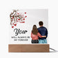 Couple Acrylic Plaque, Valentines day gift for husband, Wife Anniversary gift, Wedding gifts, Engagement Gift for him and Her