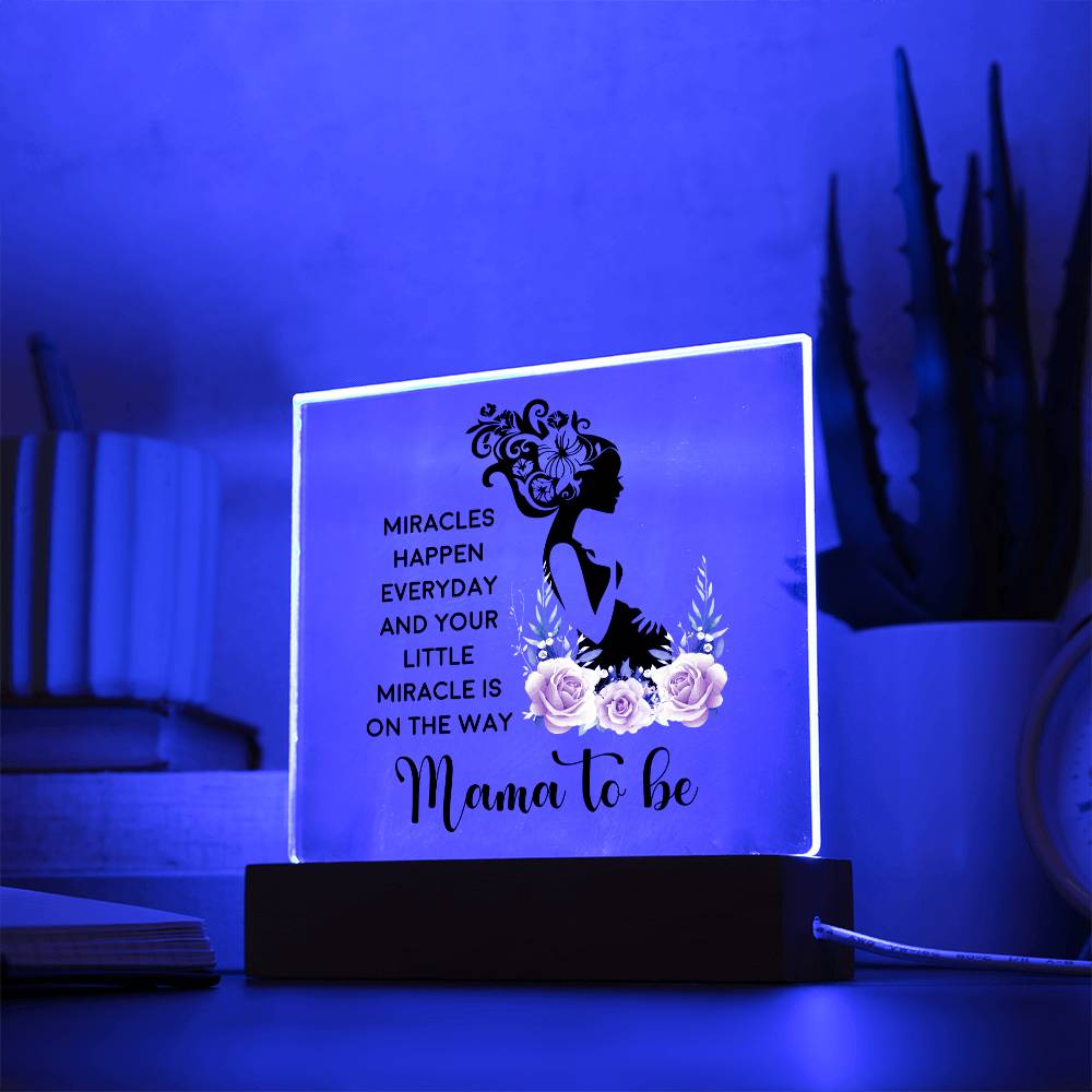 Mother's Day Acrylic LED Night Light, Gifts for Mama, Custom Acrylic Lamp, Custom Light for Mom, First Mothers Day, Mom Birthday Gifts, Unique Birthday Decor For Mama