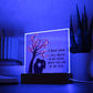 Couple  Acrylic Square Plaque with LED Base or Wooden Base, Valentines Gift for Her and Him, Gift For Couples, Anniversary Gift, Gift For Husband, Birthday Gift
