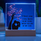 Couple  Acrylic Square Plaque with LED Base or Wooden Base, Valentines Gift for Her and Him, Gift For Couples, Anniversary Gift, Gift For Husband, Birthday Gift