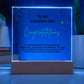 TO MY AMAZING SON, CONGRATULATION ON YOUR GRADUATION, GIFT FOR GRADUATION, ACRYLIC PLAQUE WITH WOODEN LED BASE, GRADUATION GIFT FOR SON