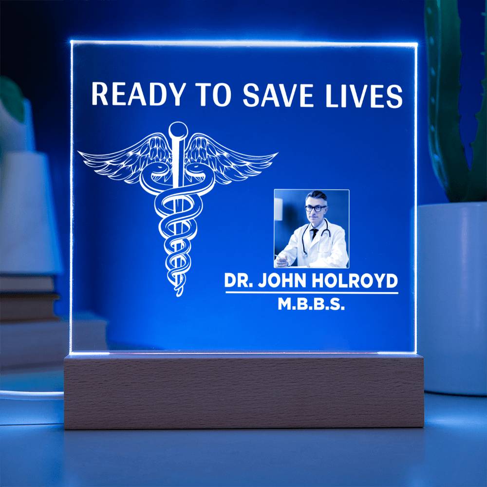 Personalized  Doctor Acrylic Plaque Gift for Men, Custom Future Doctor, Dentists, Med Student Gift, New Doctor Gift for Him, Dr Gift, Retirement Plaque