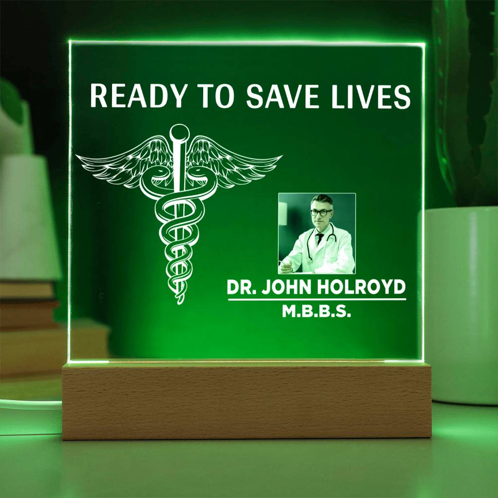 Personalized  Doctor Acrylic Plaque Gift for Men, Custom Future Doctor, Dentists, Med Student Gift, New Doctor Gift for Him, Dr Gift, Retirement Plaque