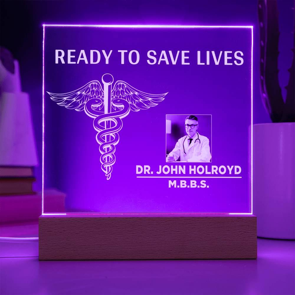 Personalized  Doctor Acrylic Plaque Gift for Men, Custom Future Doctor, Dentists, Med Student Gift, New Doctor Gift for Him, Dr Gift, Retirement Plaque