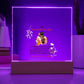 TO MY REMARKABLE DAUGHTER, ACRYLIC SQUARE PLAQUE WITH WOODEN LED BASE, CONGRATULATION ON YOUR GRADUATION, GRADUATION GIFT FOR HER