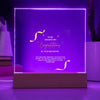 CONGRATULATION ON YOUR GRADUATION, ACRYLIC PLAQUE WITH WOODEN LED BASE, GRADUATION GIFT FOR SON, GRADUATION DESK DECOR, GIFT FOR GRADUATION