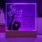 Couple  Acrylic Square Plaque with LED Base or Wooden Base, Valentines Gift for Her and Him, Gift For Couples, Anniversary Gift, Gift For Husband, Birthday Gift