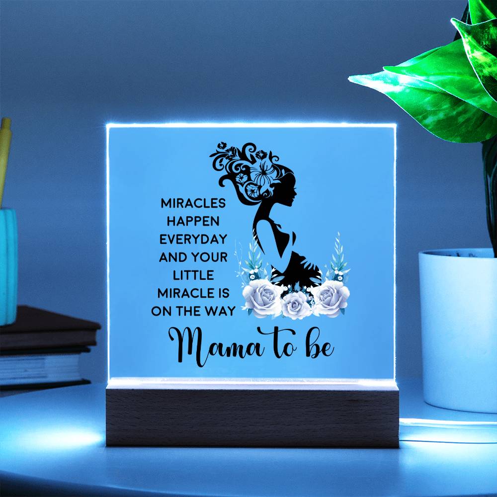 Mother's Day Acrylic LED Night Light, Gifts for Mama, Custom Acrylic Lamp, Custom Light for Mom, First Mothers Day, Mom Birthday Gifts, Unique Birthday Decor For Mama