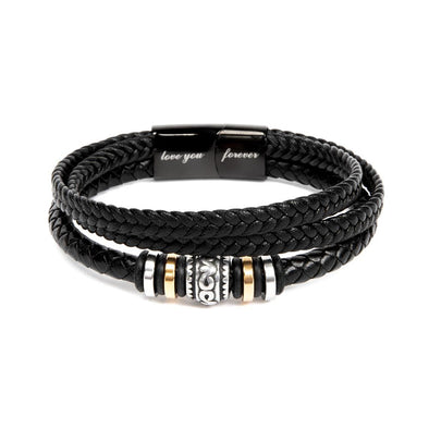 MY HUSBAND, LOVE YOU FOREVER MEN'S BRACELET FOR HUSBAND, BIRTHDAY/ANNIVERSARY GIFT FOR HIM, BRACELET WITH ENGRAVED MESSAGE AND MESSAGE CARD FOR YOUR HUSBAND