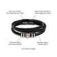 TO MY BADASS BEARDED HUBBY, LOVE YOU FOREVER MEN'S BRACELET FOR HUSBAND, BIRTHDAY/ANNIVERSARY GIFT FOR HIM, BRACELET WITH ENGRAVED MESSAGE AND MESSAGE CARD FOR YOUR HUSBAND