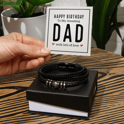 HAPPY BIRTHDAY TO MY AMAZING DAD, LOVE YOU FOREVER BRACELET, GIFT FOR DAD, BIRTHDAY GIFT FOR HIM, UNIQUE GIFT