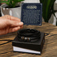 TO MY INCREDIBLE HUSBAND, LOVE YOU FOREVER MEN'S BRACELET FOR HUSBAND, BIRTHDAY/ANNIVERSARY GIFT FOR HIM, BRACELET WITH ENGRAVED MESSAGE AND MESSAGE CARD FOR YOUR HUSBAND