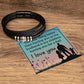 I LOVE YOU, LOVE YOU FOREVER MEN'S BRACELET FOR HUSBAND, BIRTHDAY/ANNIVERSARY GIFT FOR HIM, BRACELET WITH ENGRAVED MESSAGE AND MESSAGE CARD FOR YOUR HUSBAND