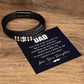 LOVE YOU FOREVER MEN'S BRACELET FOR DADDY, FATHER'S DAY/ BIRTHDAY GIFT FOR HIM, BRACELET WITH MESSAGE CARD FOR YOUR FATHER, FROM DAUGHTER