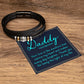 LOVE YOU FOREVER MEN'S BRACELET FOR DADDY, FATHER'S DAY/ BIRTHDAY GIFT FOR HIM, BRACELET WITH MESSAGE CARD FOR YOUR FATHER, FROM DAUGHTER/SON