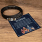 TO MY HUSBAND, LOVE YOU FOREVER MEN'S BRACELET FOR HUSBAND, BIRTHDAY/ANNIVERSARY GIFT FOR HIM, BRACELET WITH ENGRAVED MESSAGE AND MESSAGE CARD FOR YOUR HUSBAND