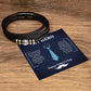 HAPPY FATHER'S DAY, LOVE YOU FOREVER BRACELET FOR FATHER'S, UNIQUE GIFT WITH MESSAGE CARD, FATHER'S DAY AND BIRTHDAY GIFT FOR DAD