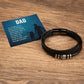YOU TAUGHT ME TO BELIEVE IN MYSELF, LOVE YOU FOREVER MEN'S BRACELET FOR DAD, FATHER'S DAY/ BIRTHDAY GIFT FOR HIM, BRACELET WITH MESSAGE CARD FOR YOUR FATHER