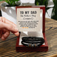 TO MY DAD, LOVE YOU FOREVER BRACELET, FATHER'S DAY GIFT WITH MESSAGE CARD, GIFT FOR DAD, UNIQUE GIFT