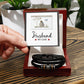 MY HUSBAND MY LOVE,  LOVE YOU FOREVER MEN'S BRACELET FOR HUSBAND, BIRTHDAY/ANNIVERSARY GIFT FOR HIM, BRACELET WITH ENGRAVED MESSAGE AND MESSAGE CARD FOR YOUR HUSBAND