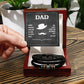 LOVE YOU FOREVER BRACELET WITH MESSAGE CARD FOR DAD, FATHER'S DAY AND BIRTHDAY GIFT FOR HIM, UNIQUE GIFT FOR DAD
