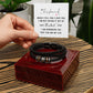 MY HUSBAND, LOVE YOU FOREVER MEN'S BRACELET FOR HUSBAND, BIRTHDAY/ANNIVERSARY GIFT FOR HIM, BRACELET WITH ENGRAVED MESSAGE AND MESSAGE CARD FOR YOUR HUSBAND